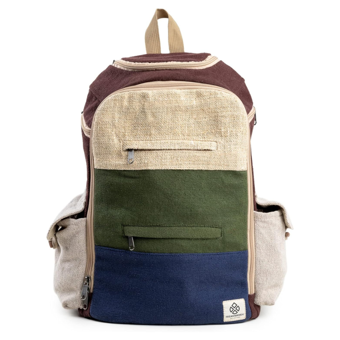 Eco-Friendly Hemp Backpack With Multi-Pocket Design