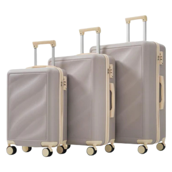 3-Piece BreeBe Lightweight Durable ABS Luggage Set (20"/24"/28")