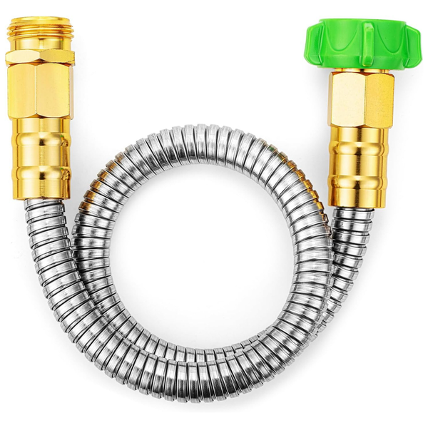 Unco 2Ft Stainless Steel Metal Hose, No Kink, Short Garden