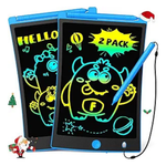 2-Pack Tekfun Kid's 8.5 Inch LCD Writing Tablet with 4 Stylus