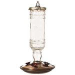 Perky-Pet 10oz Antique Glass Bottle Hummingbird Feeder