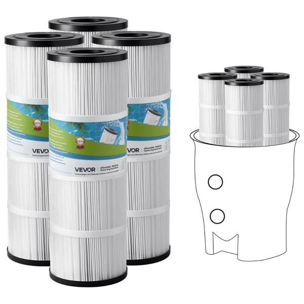 4-Pack Vevor CCP320 325 Sq.Ft Pool Filter Cartridges