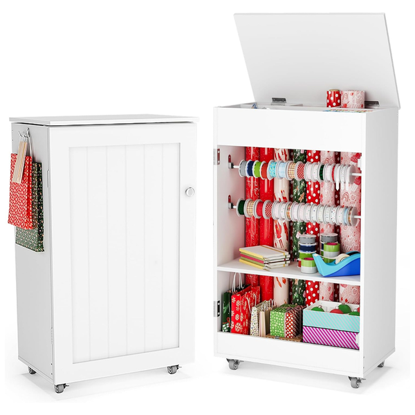 Crafit 3-in-1 Rolling Gift Wrap Organizer Cart