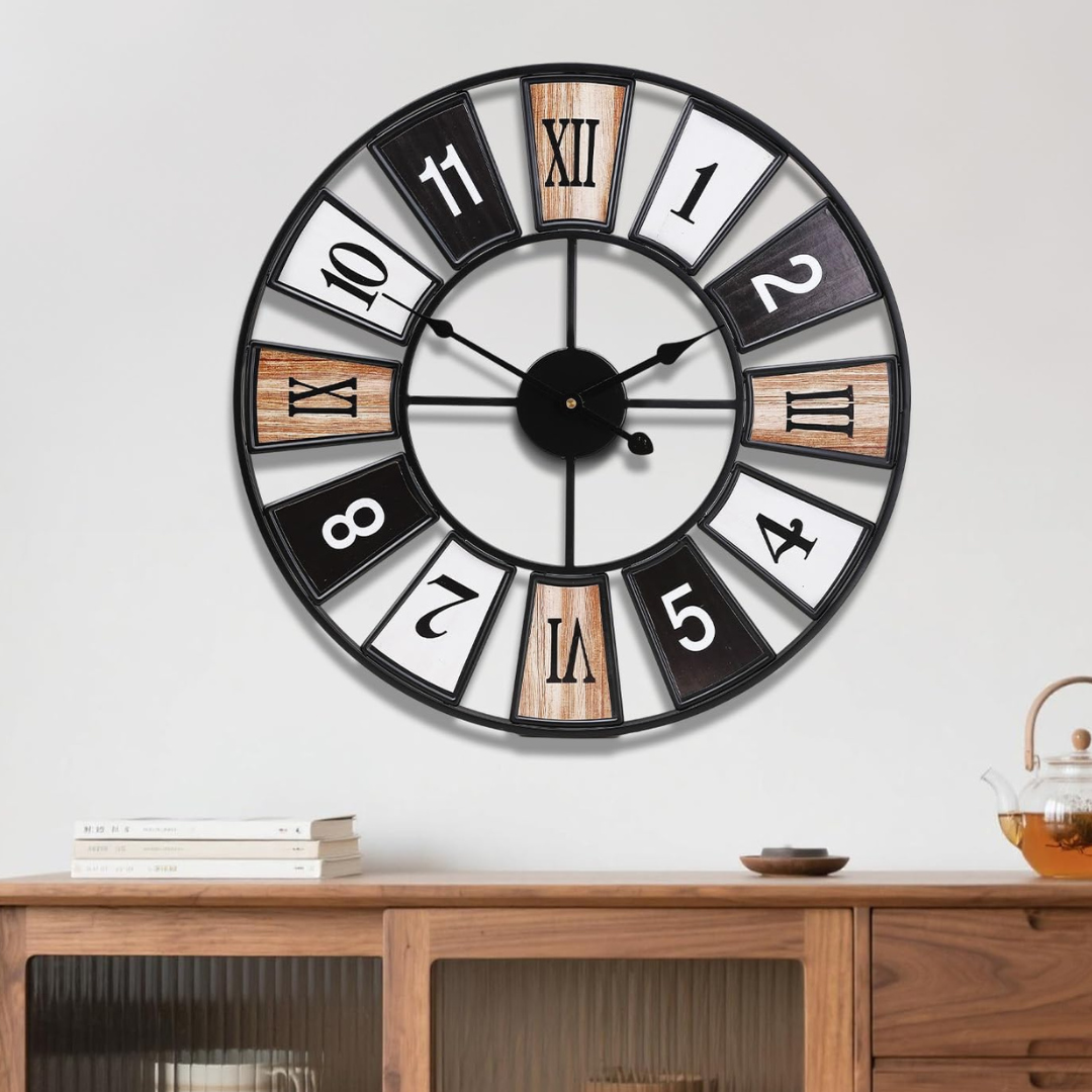 20" Vintage Large Digital Creative Garden Wall Clock