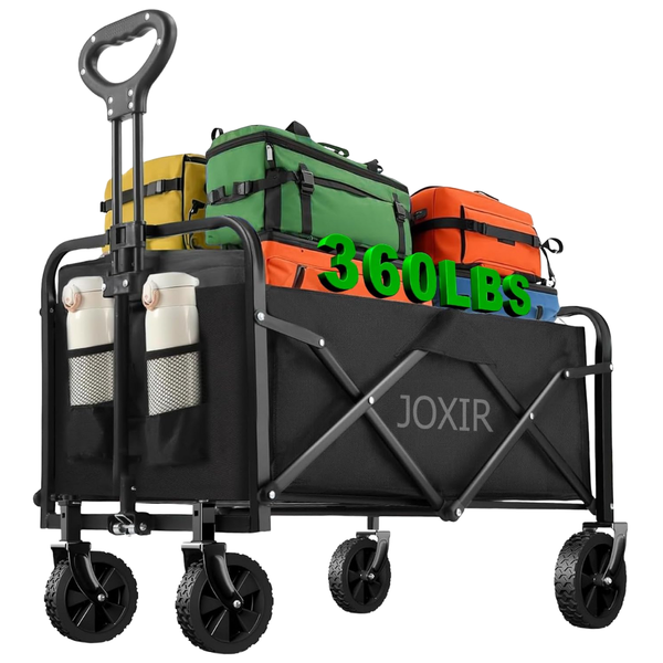 120L Collapsible 360lbs Capacity Foldable Wagon Cart With Wheels
