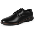QIY Men's Square-Toe Lace-Up Oxford Dress Shoes (Black Or Brown)