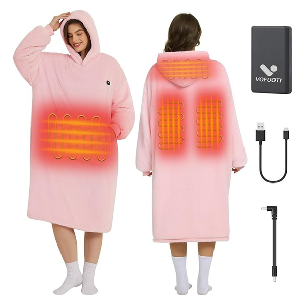 Wearable Heated Cordless Electric Heating Blanket Hoodie