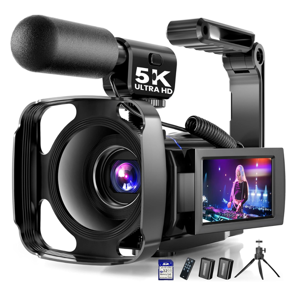 Bregoo X70 5K UHD 64MP 16X Zoom Video Camera Camcorder W/ 3" Screen