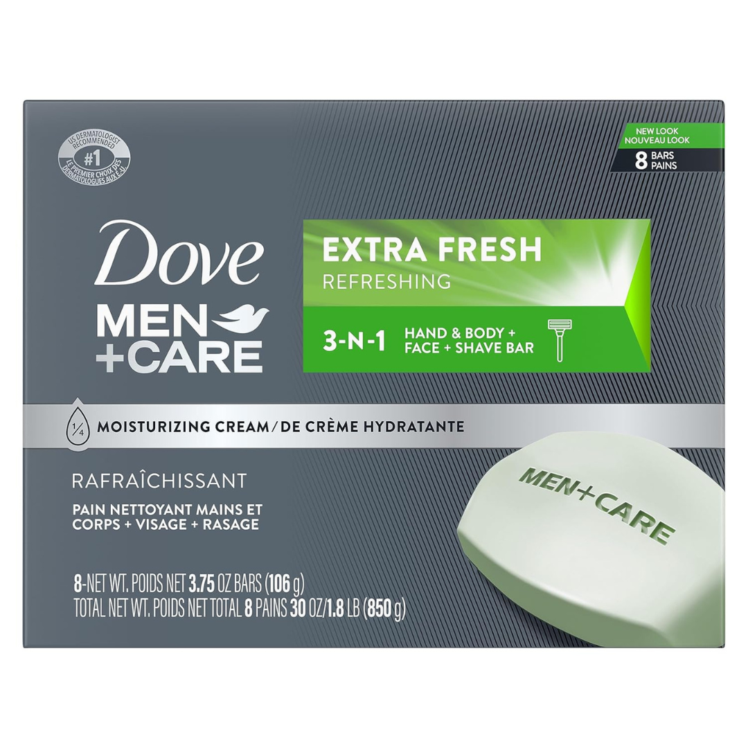 8-Count 3.75-Oz Dove Men + Care 3-in-1 Bar Soap