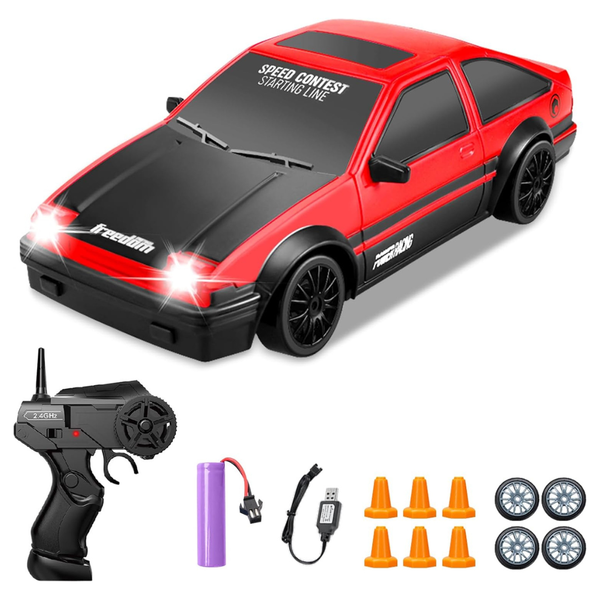 Yuan Plan 2.4GHz RC 4WD High Speed Drift Car With LED Light