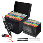 120-Colors Dual Tip Art Markers Pens Set