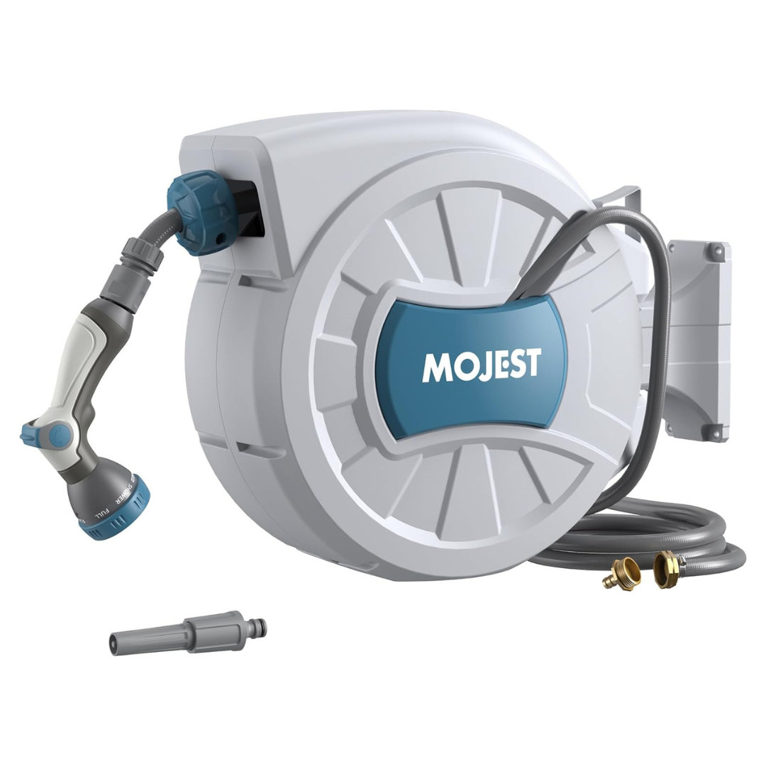 100FT Wall Mounted Heavy Duty Retractable Garden Hose Reel