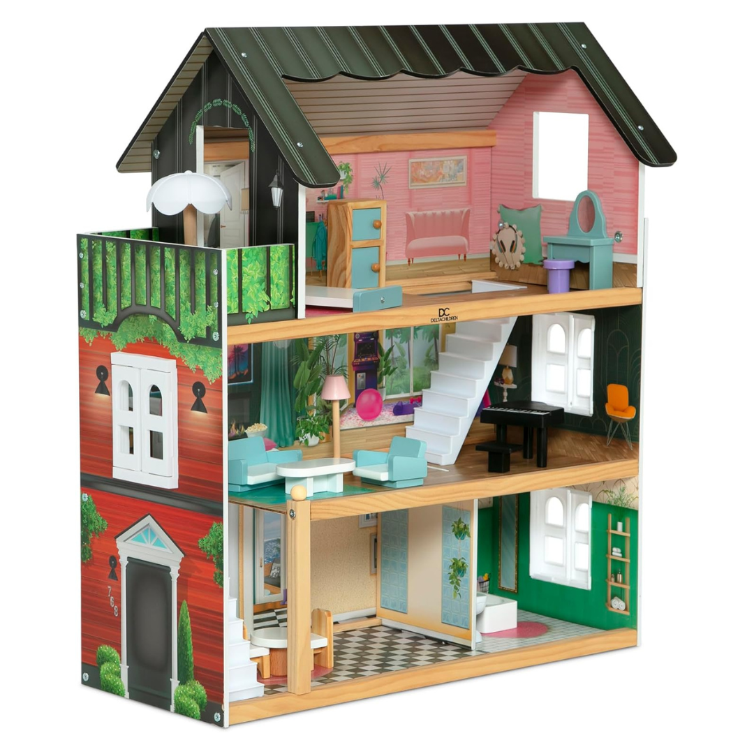 Delta Children South Beach Dollhouse With 4 Rooms