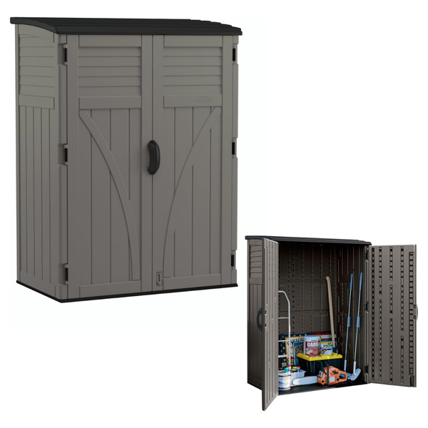 Suncast 54 cu. ft Resin Vertical Lockable Storage Shed