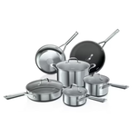 11-Piece Ninja Neverstick Essential Stainless Steel Cookware Set (C79800)