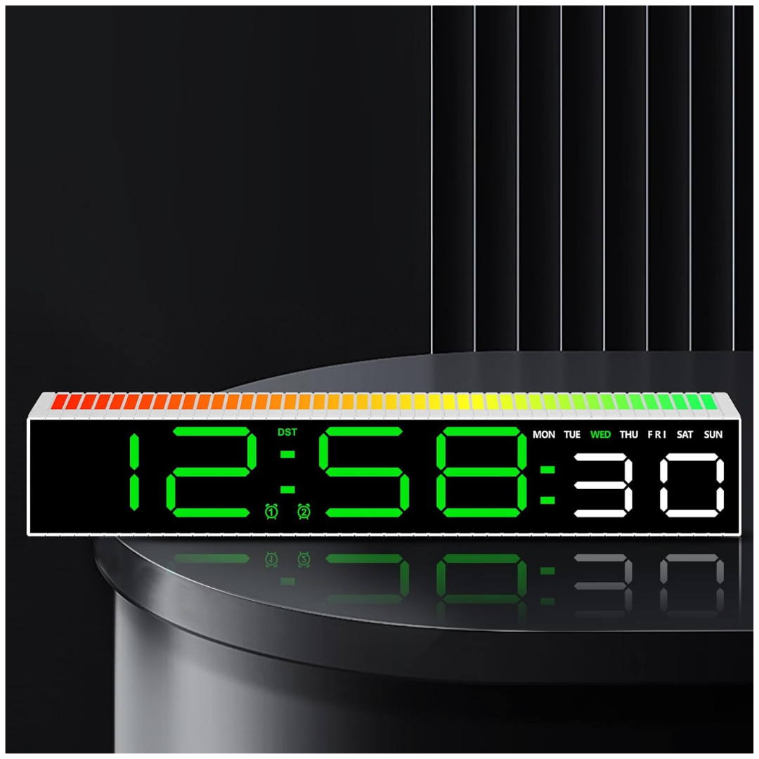 Digital Alarm Clock With 10 Color Changing Light