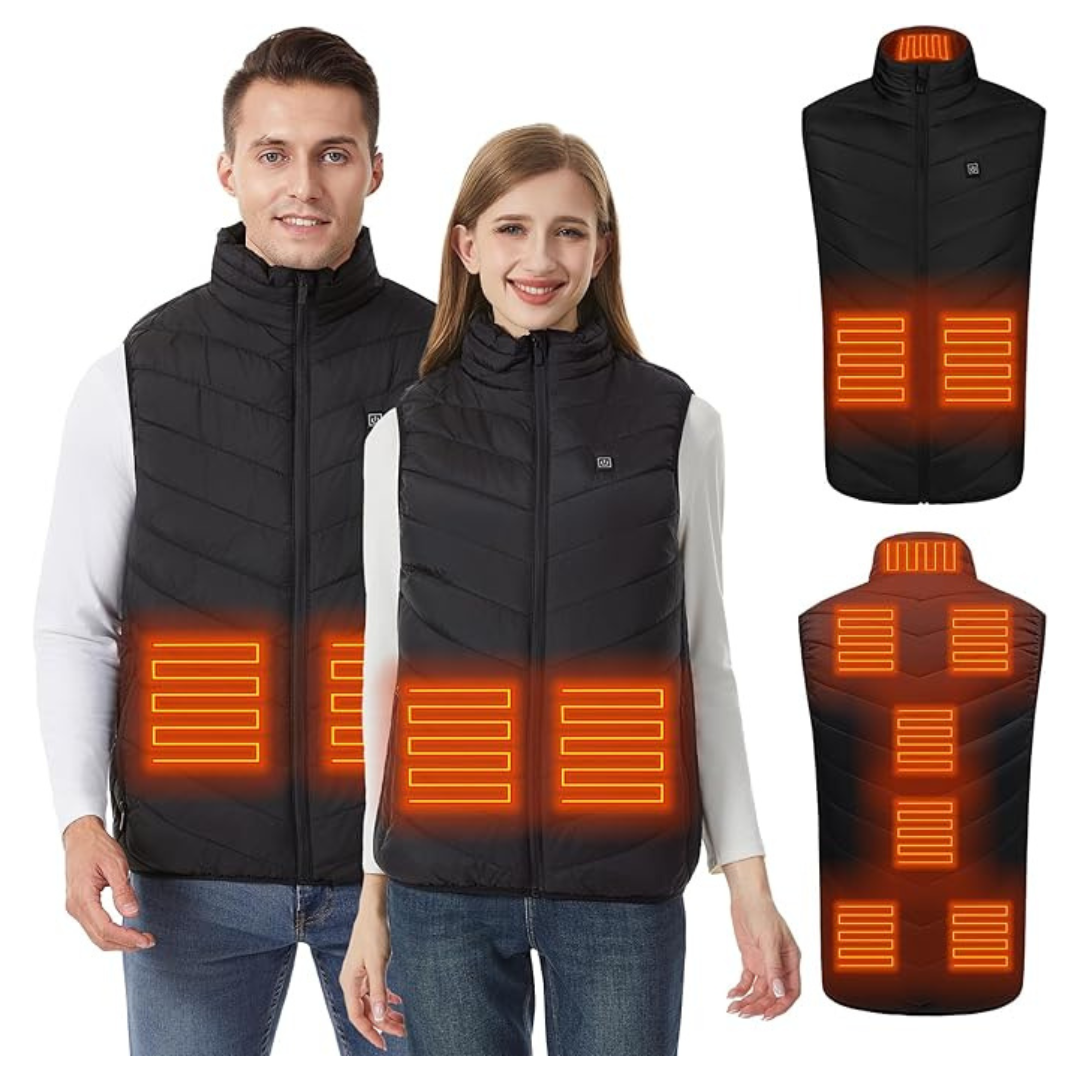 Unisex 9 Heating Zone Heated Vest W/3 Heat Levels