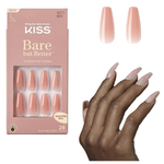 31-Piece KISS Bare but Better Press On Nails W/ Glue & Manicure Stick