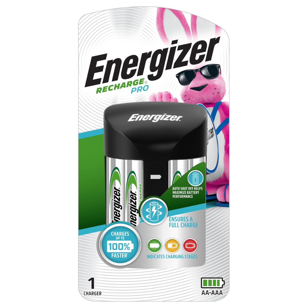 Energizer AA & AAA Battery Charger W/ 4 AA NiMH Rechargeable Batteries