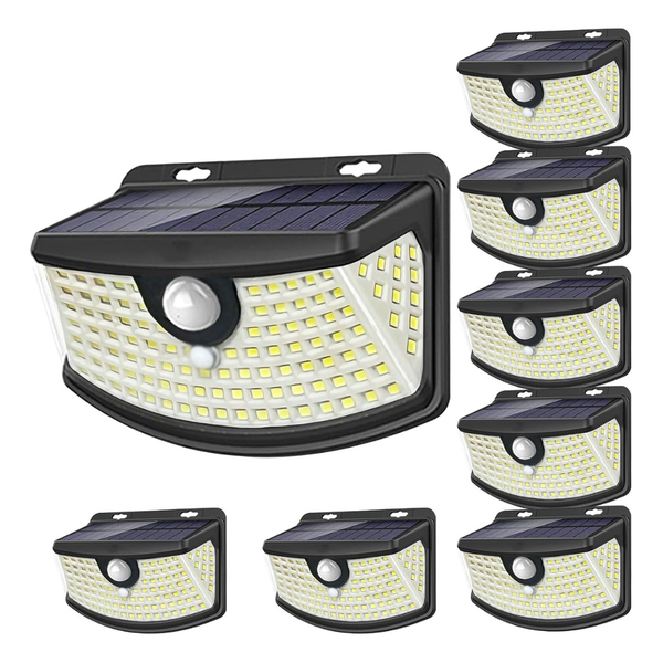 8-Pack Aootek Waterproof 120-LEDs Solar Motion Sensor Lights