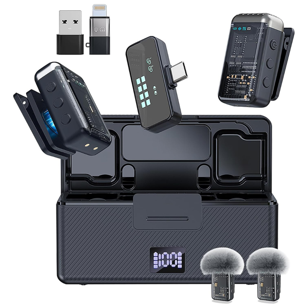 Noise Cancelling Wireless Lavalier Microphones