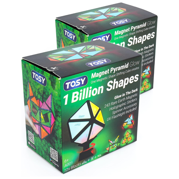 2-Pack Tosy Magnet Pyramid Glow