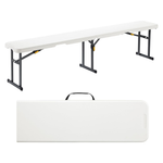 FanttikOutdoor Portable 6ft Plastic Folding Bench