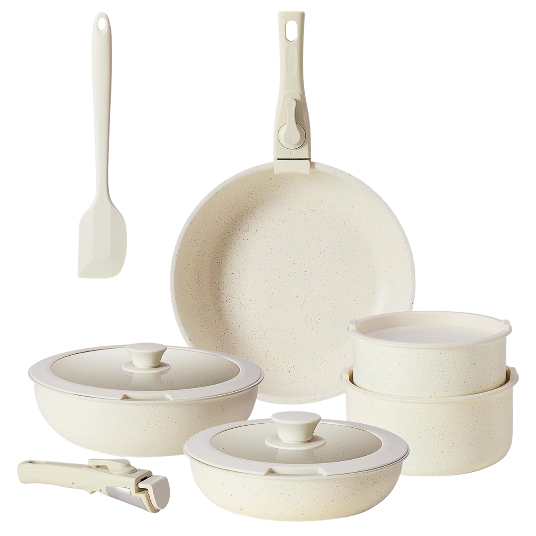 12-Piece Sweetcrispy Nonstick Kitchen Induction Cookware Set