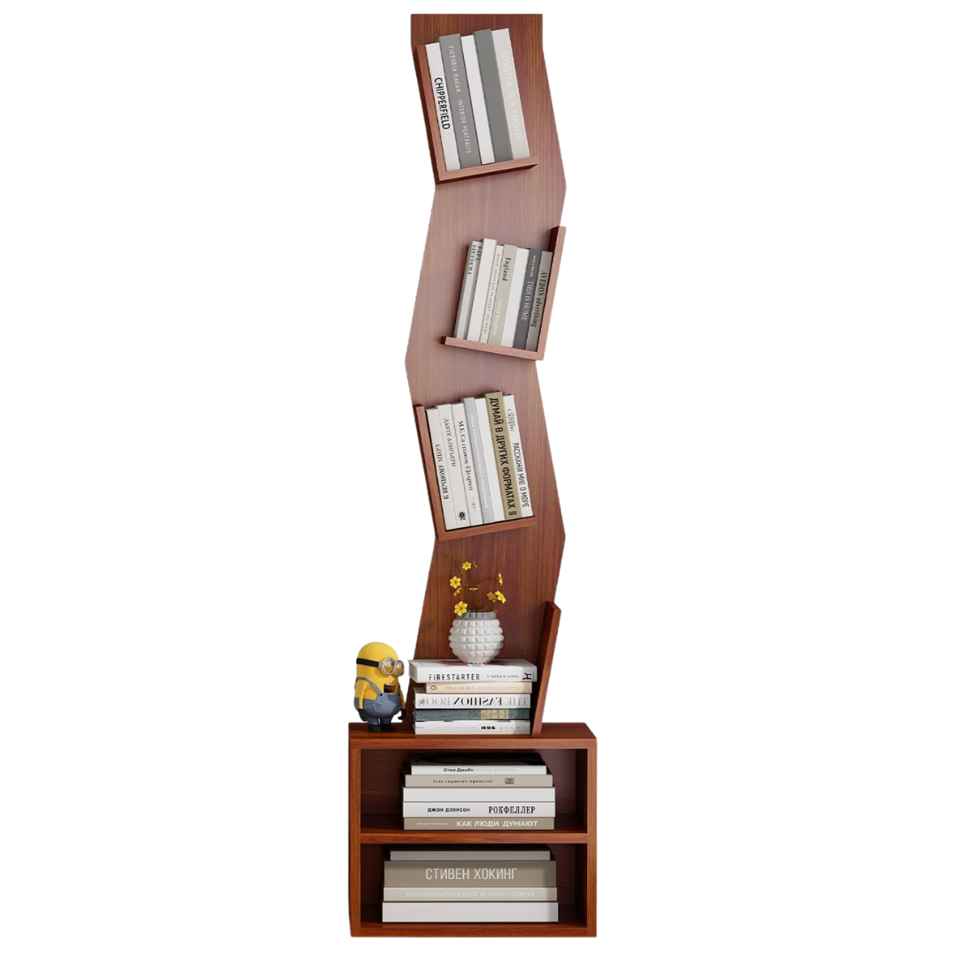 6 Tier Tree Small Corner Book Shelf With LED Lights (2 Colors)