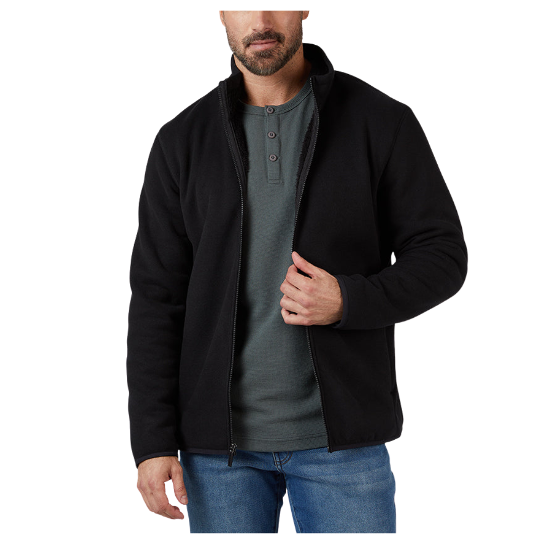 32 Degrees Men's Cloud Fleece Sherpa-lined Full Zip Jacket