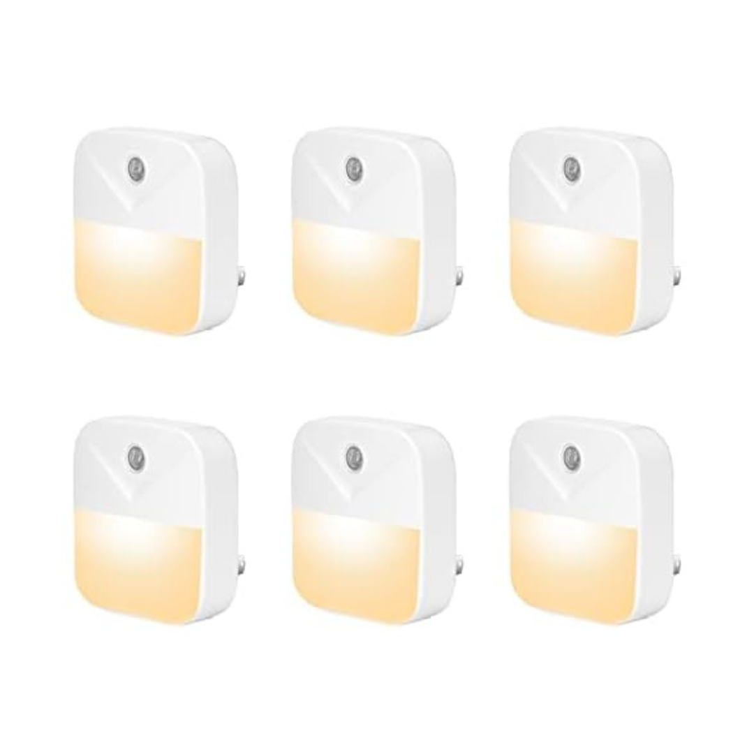12-Pack Night Light Plug Wall Lights W/ Smart Dusk To Dawn Sensor