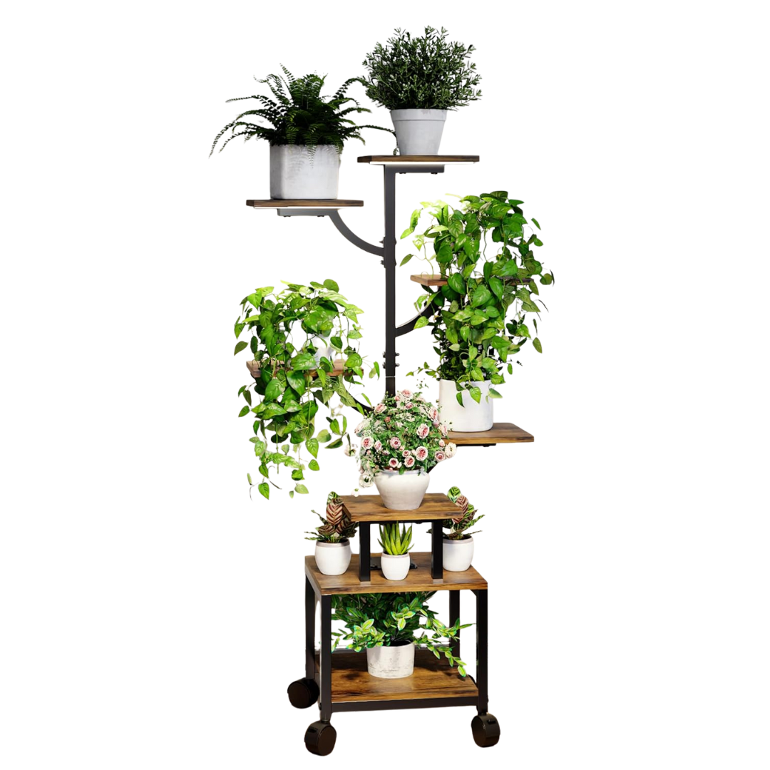 7-Tier Plant Grow Lights 41" Tall Adjustable Stand With Wheels