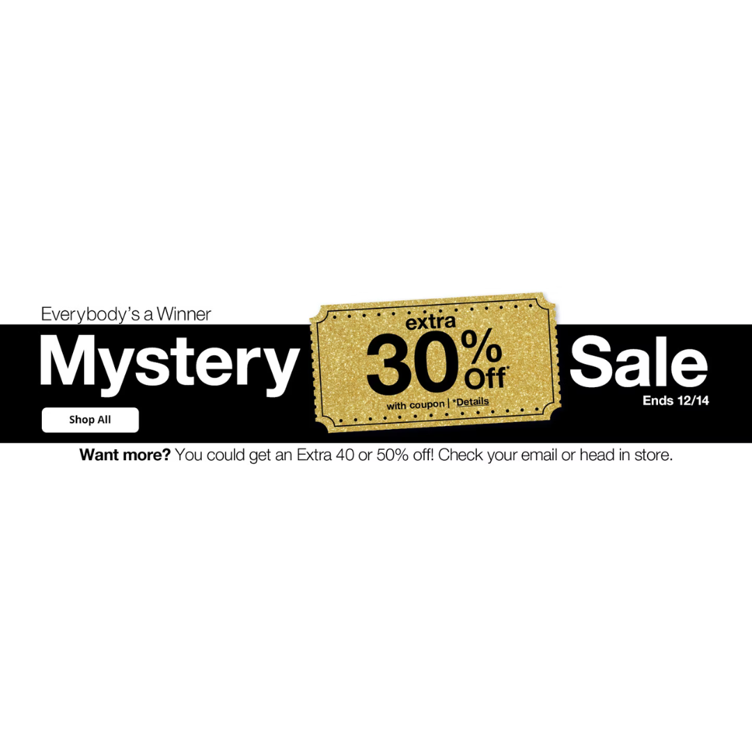Extra 30% Off Mystery Sale At JCPenney