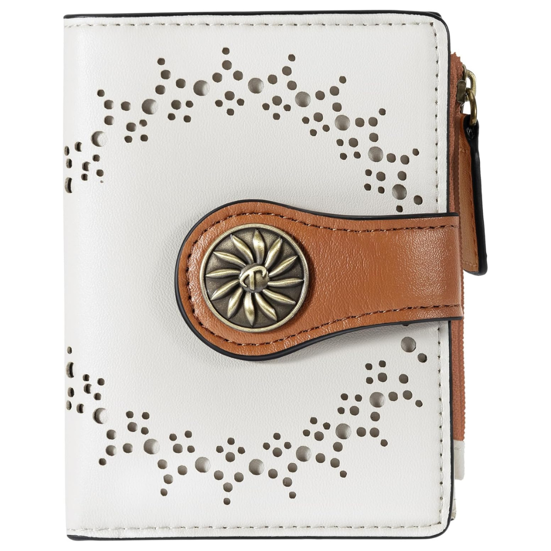 RFID Bifold Blocking Small Wallet With Zipper Coin Pocket
