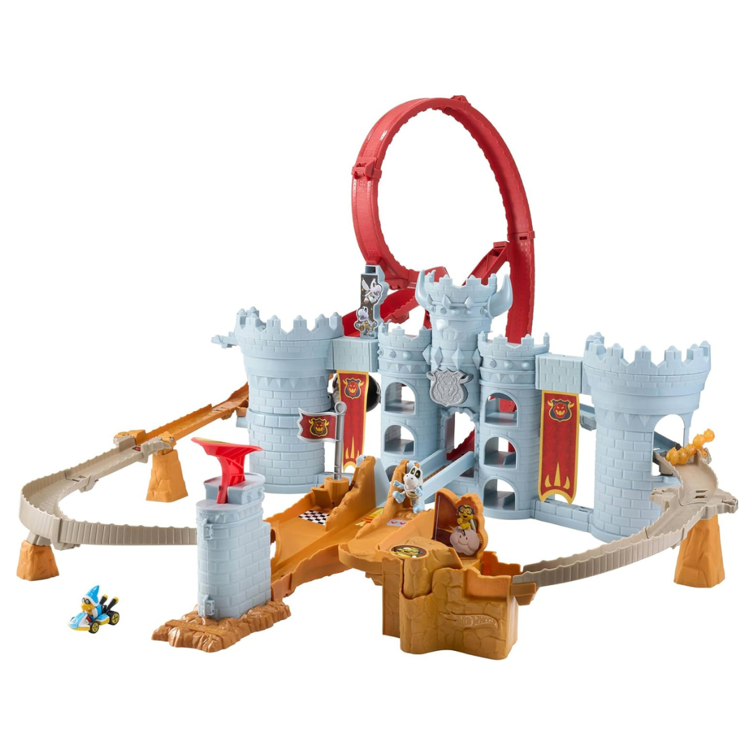 Hot Wheels Mario Kart Bowser's Castle Track Set & Vehicle
