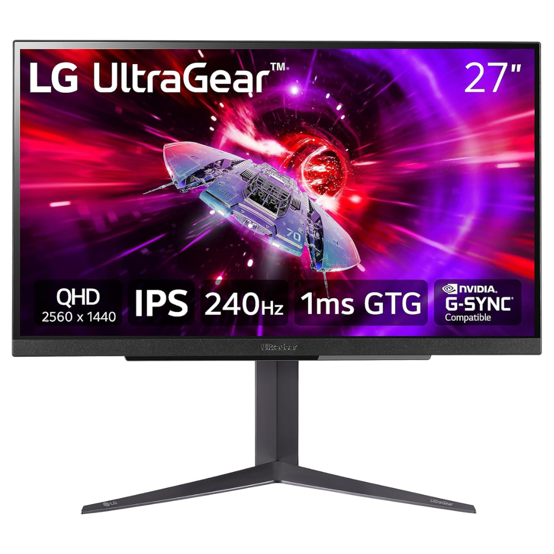 27" LG UltraGear 27GR83Q-B WQHD 240Hz 1ms HDR IPS Gaming Monitor