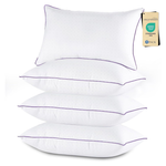Set Of 4 Washable Queen Size Supportive Bed Pillows Set