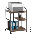 Kdsom Adjustable Storage Shelves Mobile Printer Stand Table