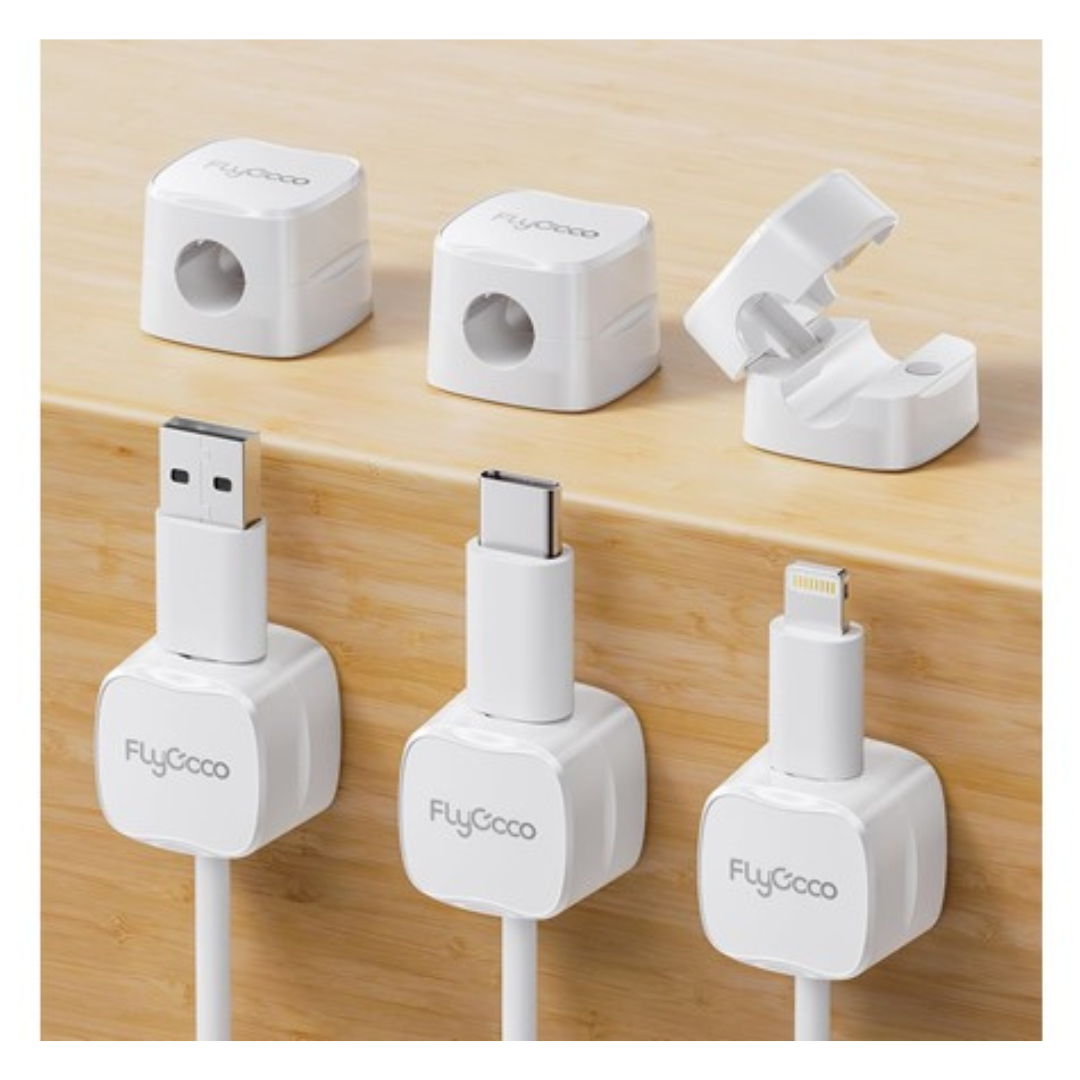 6-Pack Adhesive Magnetic Cable Clips For Charging Cables
