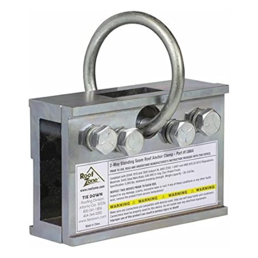 Tie Down Two Way Standing Seam Roof Anchor