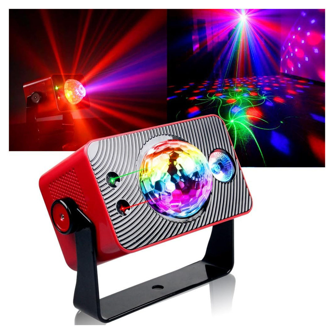Sound Activated Party Lights Projector With Remote Control