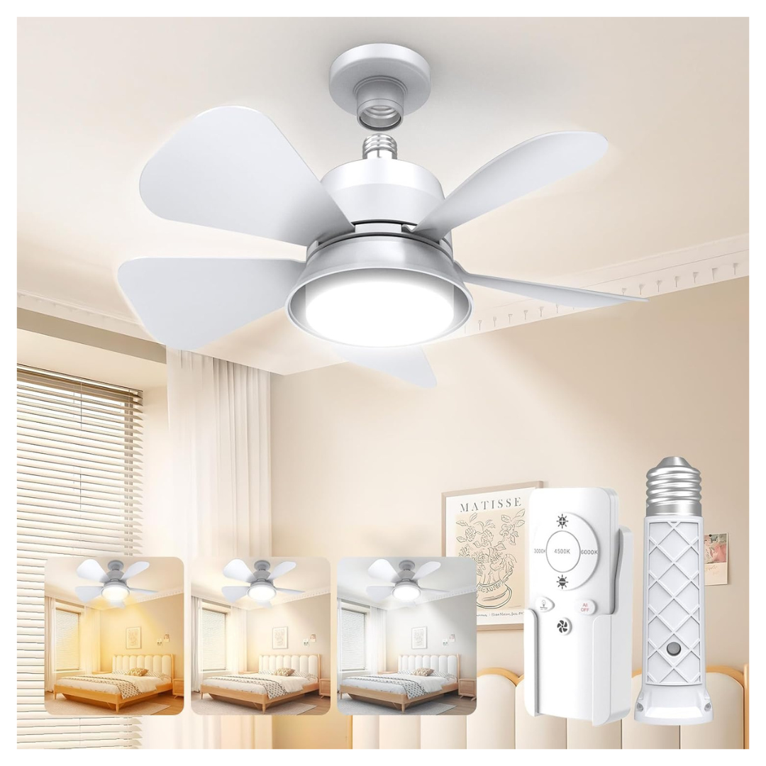 3 Colors 1000 Lumens Ceiling Fan With Lights And Remote
