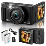 Jexylon FC003 80MP 5K 18X Zoom Digital Camera W/ 32GB Card & Flash