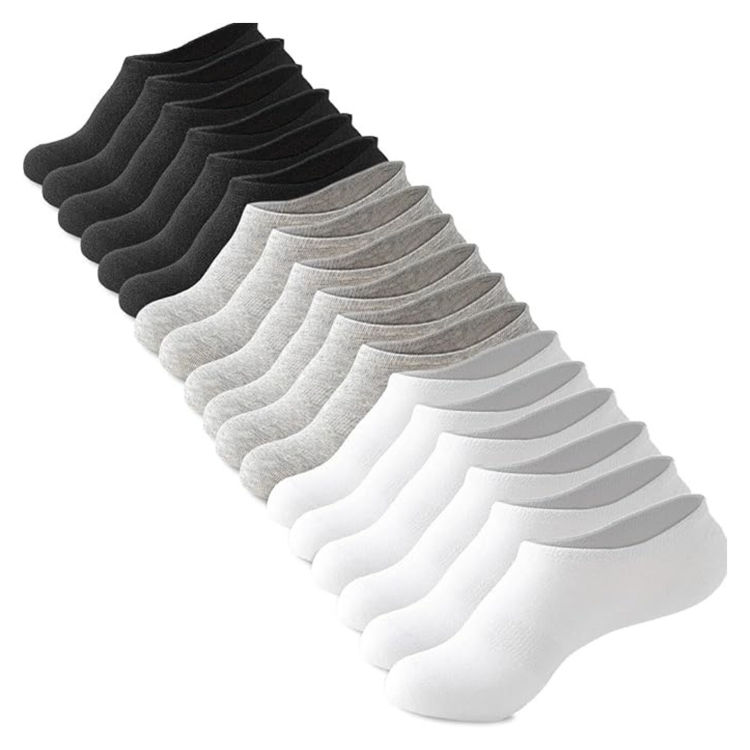 9-Pairs Loucey Invisible No-Show Low-Cut Ankle Socks