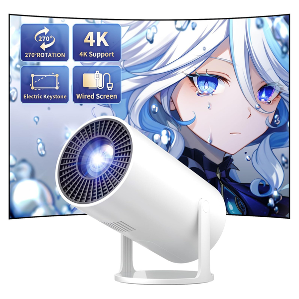 Sainellor Mini Portable Full HD 1080P Movie Projector With 4K Support