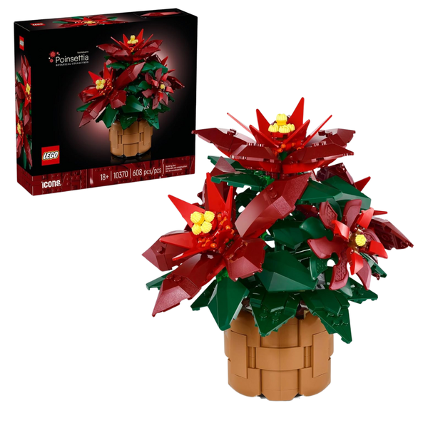 608-Piece LEGO Icons Poinsettia Building Set (10370)