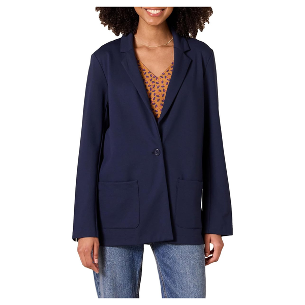 Amazon Essentials Women's Relaxed-Fit Soft Ponte Blazer