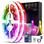 100ft Tenmiro Music Sync Color Changing RGB LED Lights (2 Rolls Of 50ft)