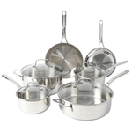 10-Piece Martha Stewart Castelle Stainless Steel Cookware Set