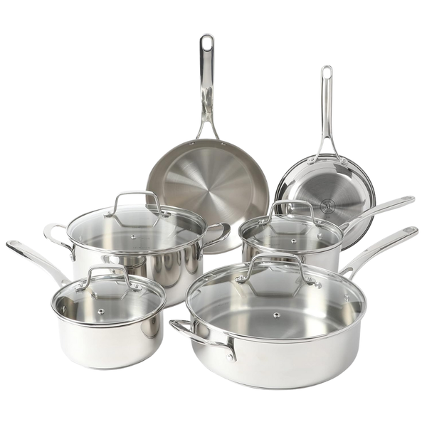 10-Piece Martha Stewart Castelle Stainless Steel Cookware Set